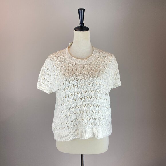 NWT Madewell Carrington Sweater Tee Women's Size Small Cream - Picture 1 of 12